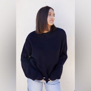 BRANDY MELVILLE navy wool knit sweater